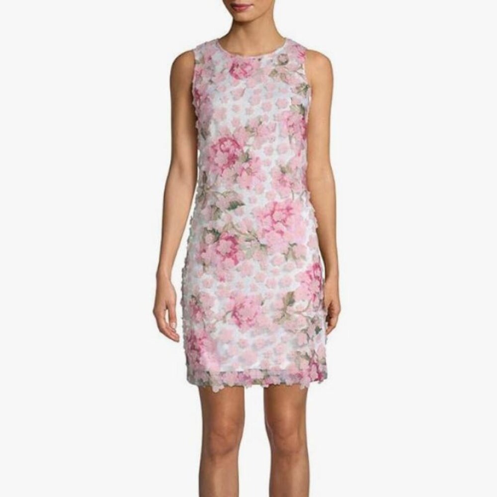 Karl Lagerfeld || 3D Floral Applique Shift Dress